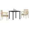 vidaXL Ensemble de salle &agrave; manger pour jardin 3 pcs Beige polyrotin
