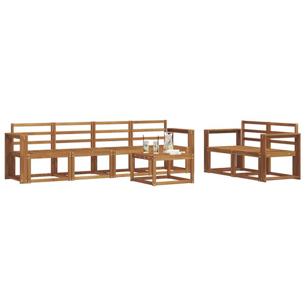 vidaXL Ensemble de canap&eacute;s d'ext&eacute;rieur 7 pcs Naturel