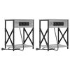 vidaXL Cabinet de chevet 2 pc Gris Sonoma 41 x 31 x 51 cm