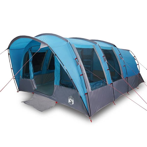 vidaXL Tente familiale tunnel 8 personnes bleu imperm&eacute;able