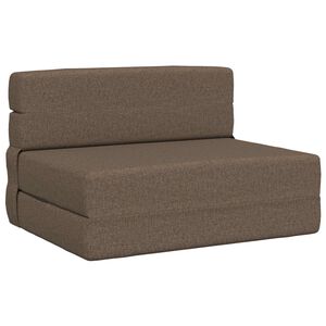 vidaXL Canap&eacute;-lit pliable Taupe 70 x 72 x 60 cm Tissu