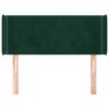 vidaXL T&ecirc;te de lit avec oreilles Vert fonc&eacute; 93x16x78/88 cm Velours