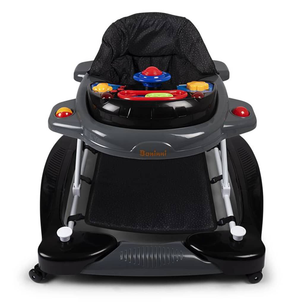 Baninni Trotteur b b 2 en 1 Classic Noir Motif pois vidaXL