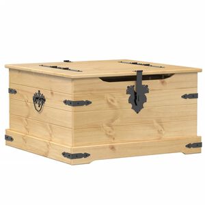vidaXL Bo&icirc;te de rangement Corona 78x78x45 cm bois de pin massif