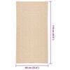 vidaXL Tapis ZIZUR beige 60x110 cm aspect de jute int&eacute;rieur ext&eacute;rieur