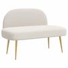 vidaXL Banc rembourr&eacute; avec dossier Cr&egrave;me 110 x 60 x 76 cm Boucl&eacute;