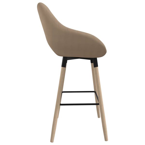 vidaXL Tabouret de bar Taupe Tissu