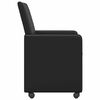 vidaXL Chaises de Salle &agrave; Manger avec Roues 2 pcs Noir 57 x 66 x 94 cm