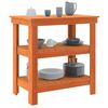 vidaXL Établi avec étagère Brun cire 78,5 x 50 x 80 cm Pin massif