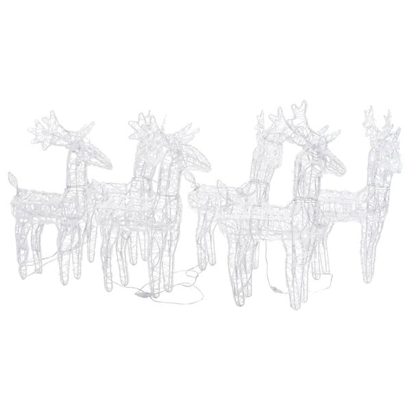 vidaXL Rennes de No&euml;l 6 pcs 240 LED Multicolore Acrylique