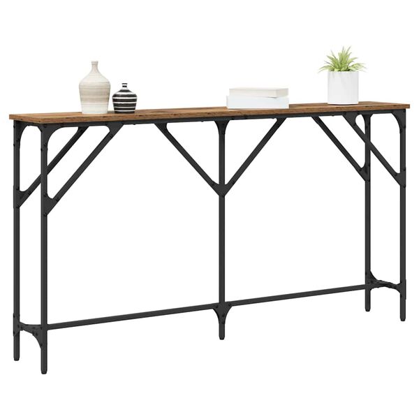 vidaXL Table console Bois Ancien 140 x 23 x 75 cm