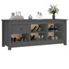 vidaXL Armoire à chaussures Gris 110x38x45,5 cm Bois de pin massif