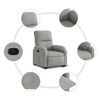 vidaXL Fauteuil inclinable gris clair tissu microfibre