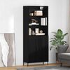 vidaXL Haut Armoire Ch&ecirc;ne noir 69,5 x 34 x 180 cm Bois d'ing&eacute;nierie