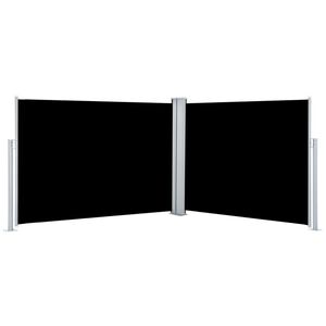 vidaXL Auvent lat&eacute;ral r&eacute;tractable Noir 100 x 1000 cm