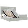 vidaXL Lit de Rangement avec matelas Gris clair 200 x 200 cm Velours