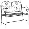vidaXL Banc de jardin 2 -Seater 104 x 54 x 93 cm Acier Noir