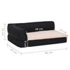 vidaXL Matelas de lit ergonomique de chien 60x42 cm Polaire aspect lin