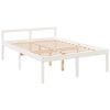 vidaXL Lit pour personne &acirc;g&eacute;e sans matelas blanc 140x190cm bois massif