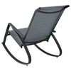 vidaXL Chaises à bascule de jardin lot de 2 Textilène Gris foncé