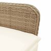 vidaXL Ensemble de bistro de jardin 3 pcs coussins marron poly rotin