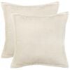 vidaXL Housse de coussin 2 pcs HOUTEN Cr&egrave;me 35 x 35 cm Boucl&eacute;