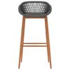 vidaXL Ensemble de bar 7 pcs Noir et gris