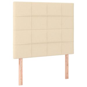 vidaXL T&ecirc;te de lit Cr&egrave;me 80x5x118/128 cm Tissu
