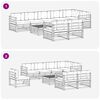 vidaXL Ensemble de canap&eacute;s d'ext&eacute;rieur 9 pcs Gris Naturel et Clair