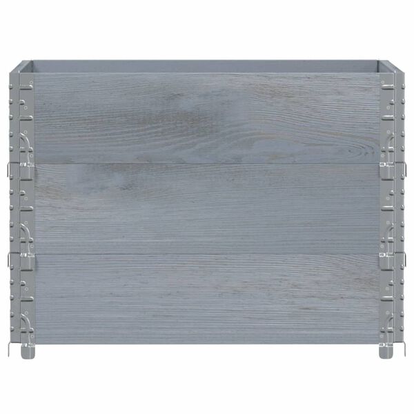 vidaXL Jardini&egrave;re gris 80x60 cm bois massif de pin