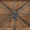 vidaXL Parasol de jardin en porte-à-faux avec double toit taupe