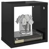 vidaXL &Eacute;tag&egrave;res cube murales 6 pcs noir brillant 22x15x22 cm