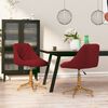 vidaXL Chaises &agrave; manger pivotantes lot de 2 rouge bordeaux velours