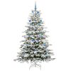 vidaXL Sapin de Noël Artificiel à Branches Articulées Blanc 210 cm