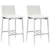 vidaXL Ensemble de bar 3 pcs Similicuir Blanc