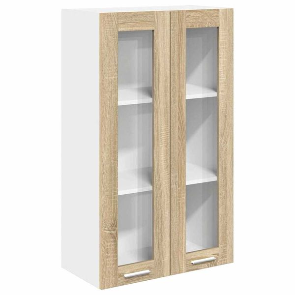 vidaXL Armoire suspendue avec stockage Ch&ecirc;ne Sonoma 60 x 31 x 100 cm