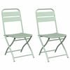 vidaXL Chaise de jardin pliante 2 pcs Menthe claire 42 x 52 x 82 cm