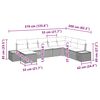 vidaXL Ensemble de canap&eacute; de jardin 8 pcs Beige Poly rotin