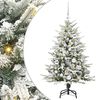 vidaXL Arbre de No&euml;l artificiel pr&eacute;-&eacute;clair&eacute; avec ensemble de boules