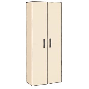 vidaXL Armoire à chaussures Crème 60x30x166 cm Tissu