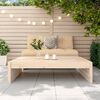 vidaXL Repose-pied de jardin 120x80 cm bois de pin massif