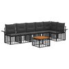 vidaXL Ensemble de canap&eacute;s d'ext&eacute;rieur 7 pc Noir et Gris fonc&eacute;