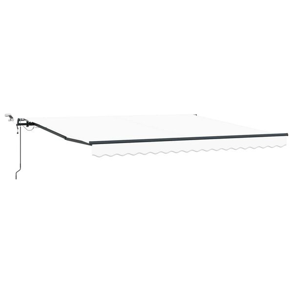 vidaXL Auvent Rétractable avec Blanc 400 × 300 cm tissu