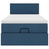 VidaXL Cadre de lit ottoman avec matelas bleu 80x200 cm tissu