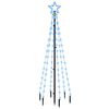vidaXL Sapin de No&euml;l avec piquet Bleu 108 LED 180 cm
