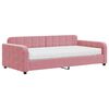 vidaXL Lit de jour avec matelas rose 100x200 cm velours