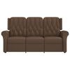 vidaXL Fauteuil de massage inclinable 3 places marron brillant
