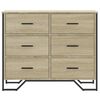 vidaXL Commode chêne sonoma 91x35,5x74,5 cm bois d'ingénierie