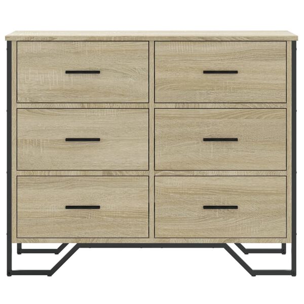 vidaXL Commode chêne sonoma 91x35,5x74,5 cm bois d'ingénierie