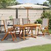 vidaXL Chaises pliables de jardin lot de 4 bois d'acacia et textil&egrave;ne